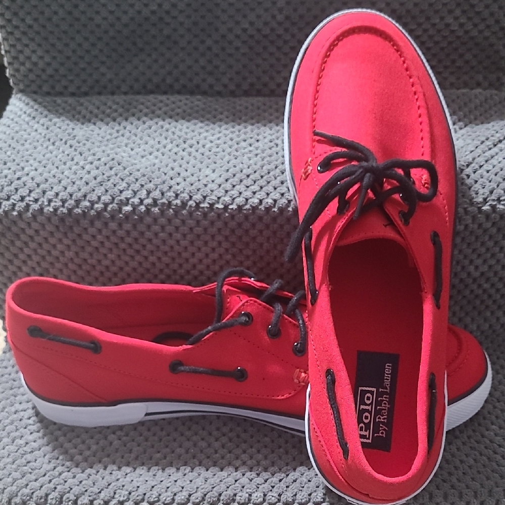 Men's Polo Ralph Lauren Red Boat Shoes